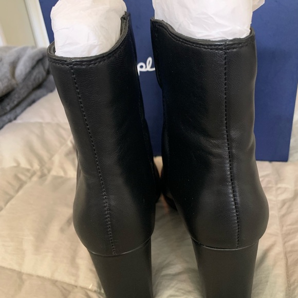 Splendid Rayna Black Leather Ankle Boots - Picture 3 of 8